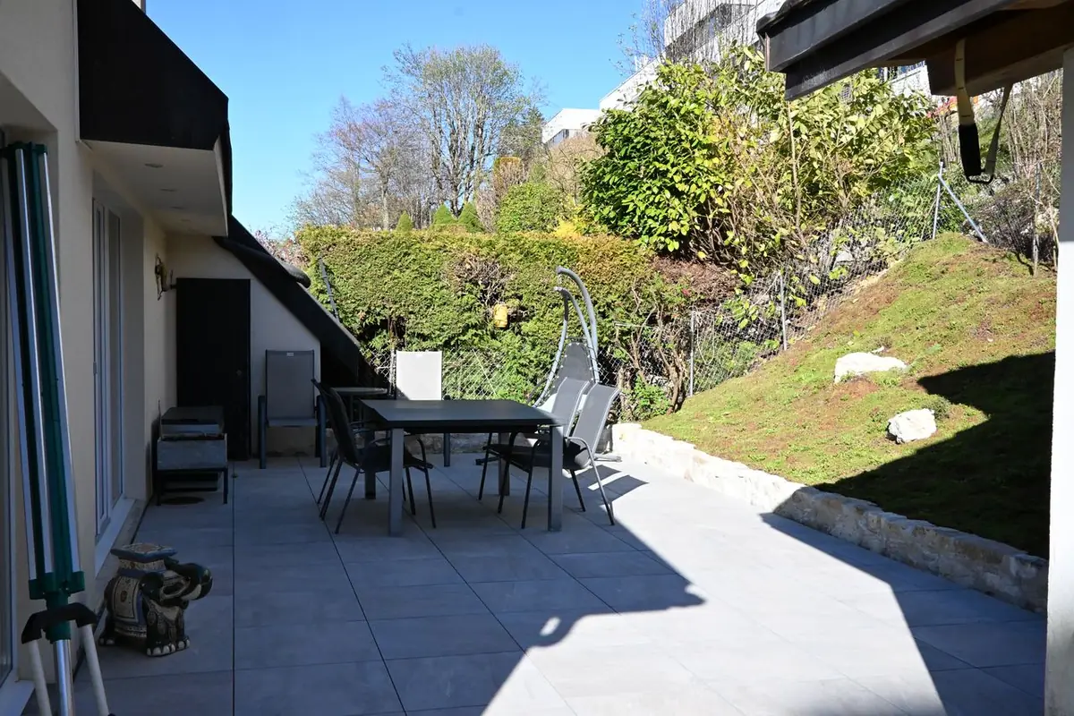 Aménagement de jardin et de terrasse, canton de Neuchâtel – après intervention